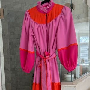 CROSBY by Mollie Burch Pink and Orange Maxi Dress